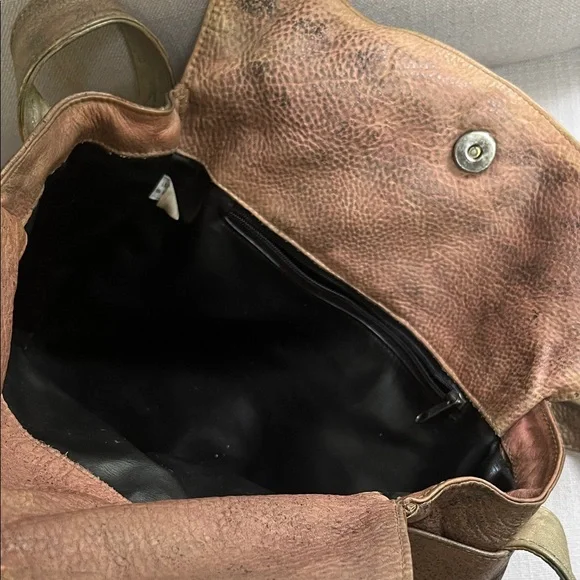 Vintage 1970’s Painted Leather Handbag - Picture 5 of 6